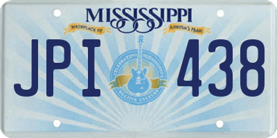 MS license plate JPI438