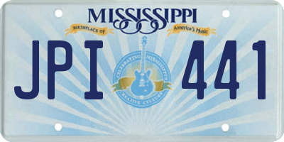 MS license plate JPI441
