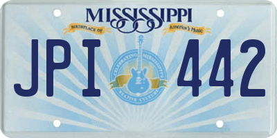 MS license plate JPI442