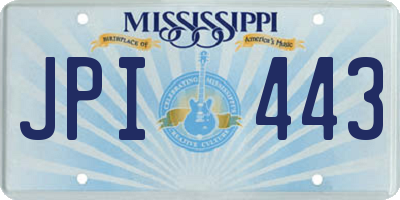 MS license plate JPI443
