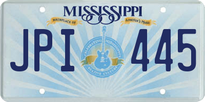 MS license plate JPI445