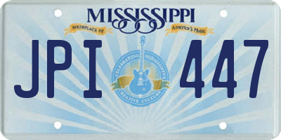 MS license plate JPI447