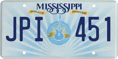 MS license plate JPI451