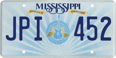 MS license plate JPI452