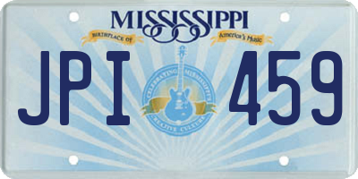 MS license plate JPI459