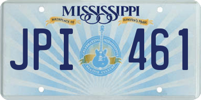 MS license plate JPI461