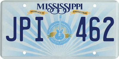 MS license plate JPI462