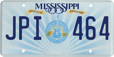 MS license plate JPI464