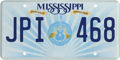 MS license plate JPI468