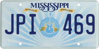 MS license plate JPI469