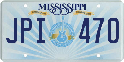 MS license plate JPI470
