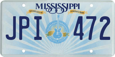 MS license plate JPI472