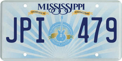 MS license plate JPI479
