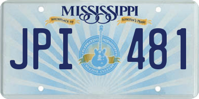 MS license plate JPI481