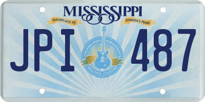 MS license plate JPI487