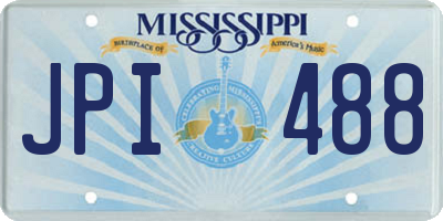 MS license plate JPI488