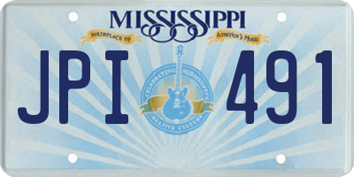 MS license plate JPI491