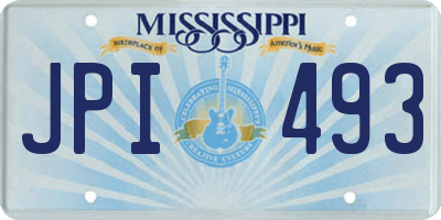 MS license plate JPI493
