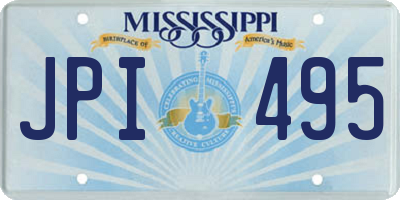 MS license plate JPI495