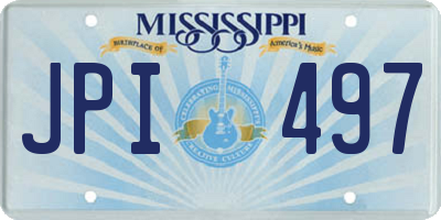 MS license plate JPI497