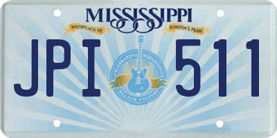 MS license plate JPI511
