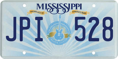 MS license plate JPI528
