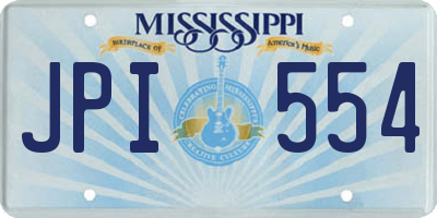 MS license plate JPI554