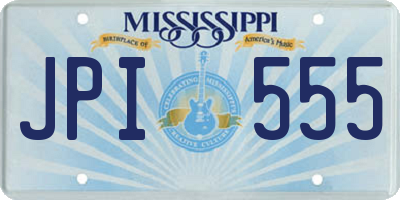 MS license plate JPI555