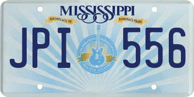 MS license plate JPI556