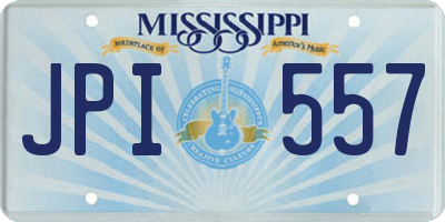 MS license plate JPI557