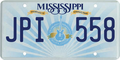 MS license plate JPI558