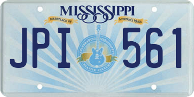 MS license plate JPI561