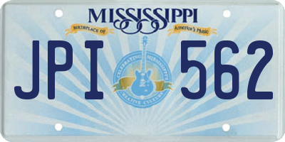 MS license plate JPI562