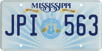 MS license plate JPI563