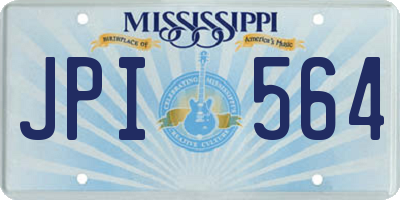 MS license plate JPI564