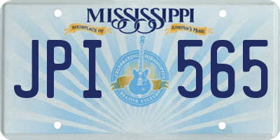MS license plate JPI565