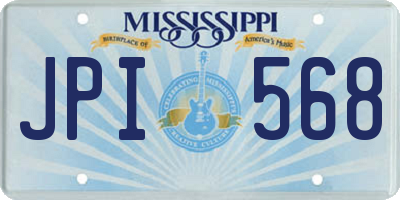 MS license plate JPI568