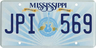 MS license plate JPI569