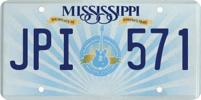 MS license plate JPI571