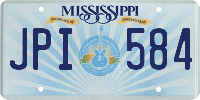 MS license plate JPI584