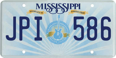 MS license plate JPI586