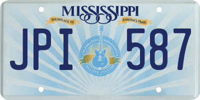 MS license plate JPI587