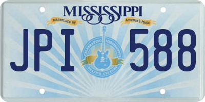 MS license plate JPI588