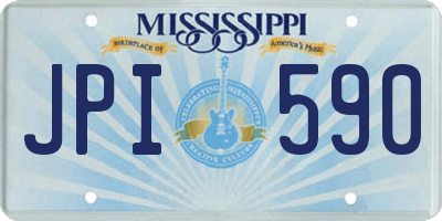 MS license plate JPI590