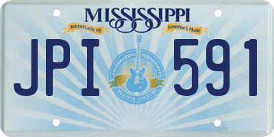 MS license plate JPI591