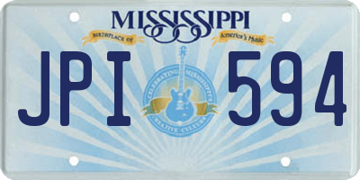 MS license plate JPI594