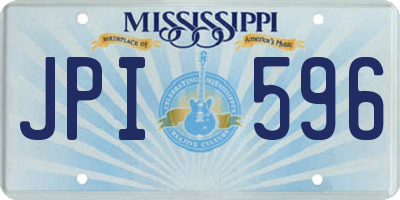 MS license plate JPI596