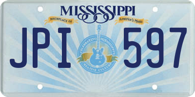 MS license plate JPI597