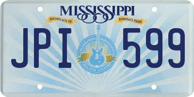 MS license plate JPI599