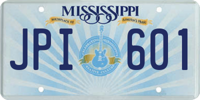 MS license plate JPI601